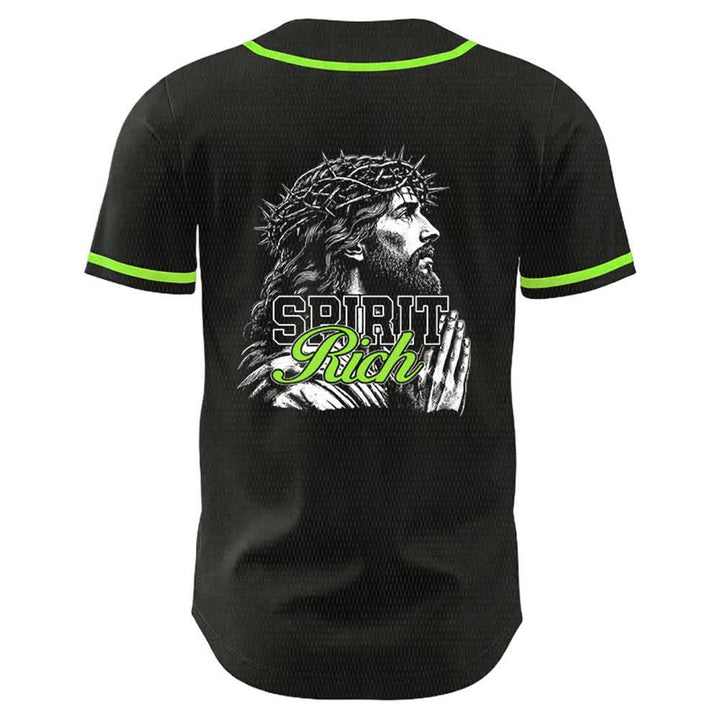 Christianartworkshop Jesus Spirit Rich Crown Of Thorns Portrait Unisex Baseball Jersey - image 16