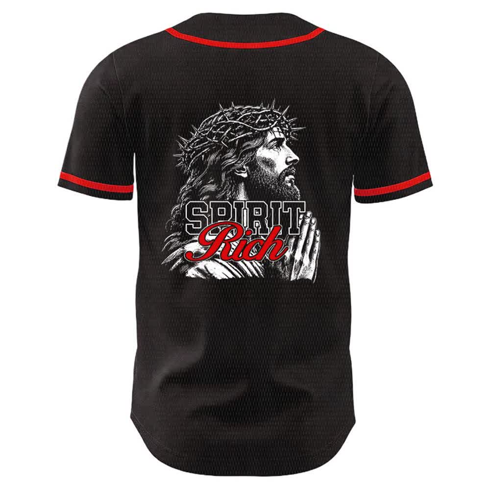 Christianartworkshop Jesus Spirit Rich Crown Of Thorns Portrait Unisex Baseball Jersey - image 10