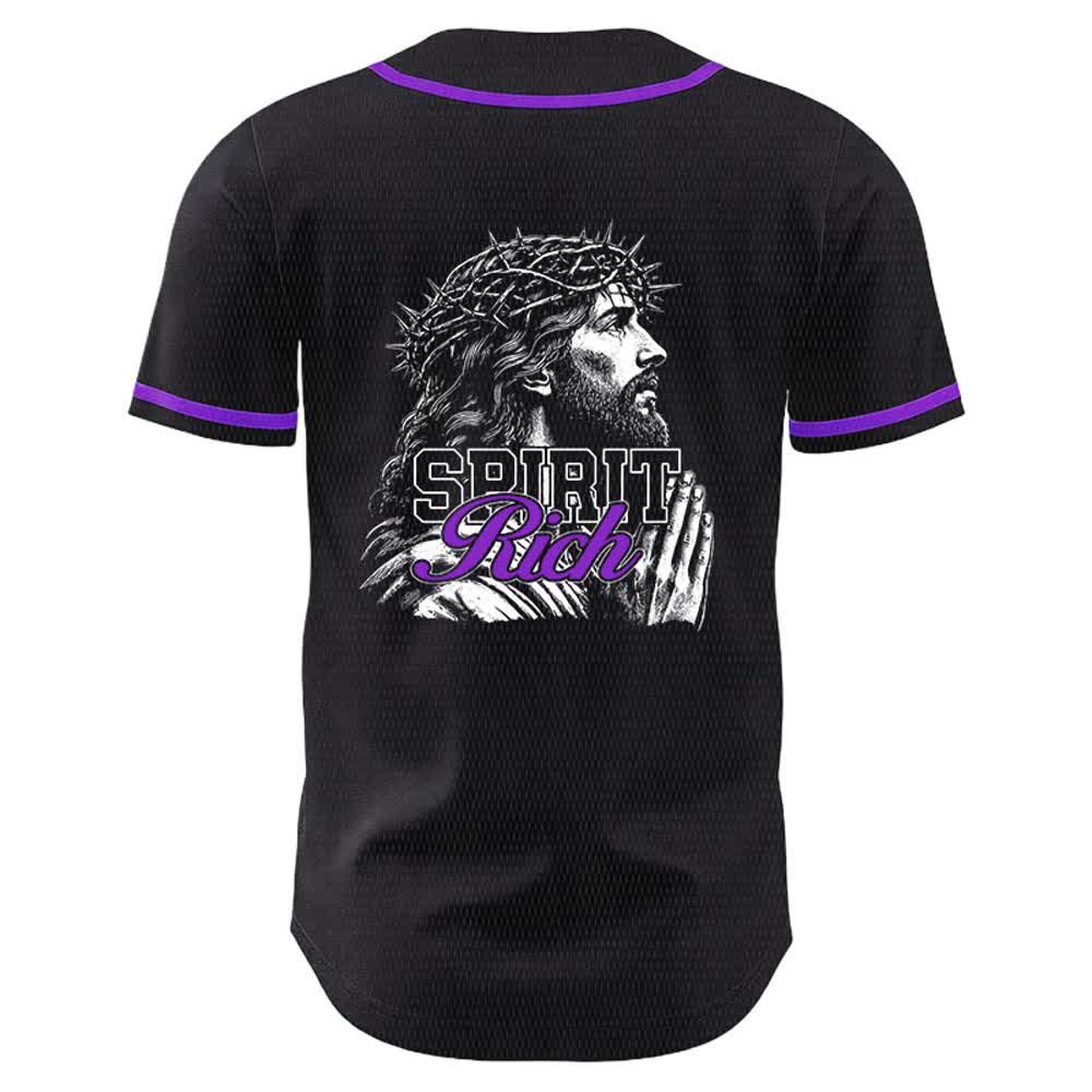 Christianartworkshop Jesus Spirit Rich Crown Of Thorns Portrait Unisex Baseball Jersey - image 19