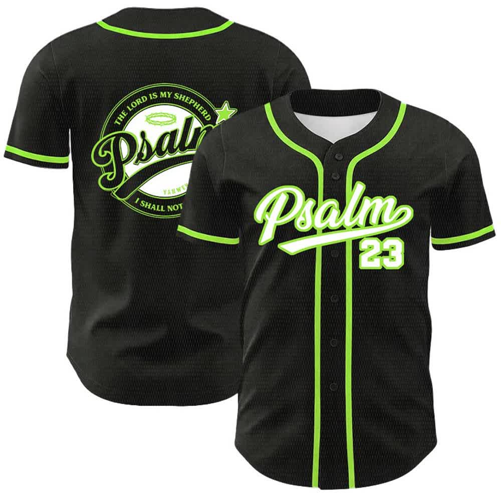 Christianartworkshop Psalm 23 The Lord Is My Shepherd Unisex Baseball Jersey - Light Green - 5XL - image 18