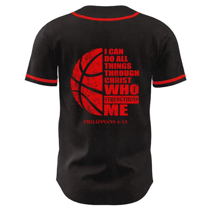 Christianartworkshop Basketball I Can Do All Things Through Christ Unisex Baseball Jersey - image 13