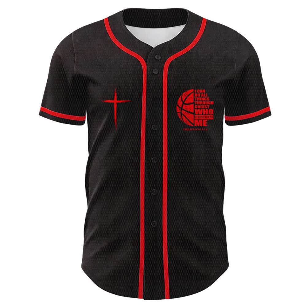 Christianartworkshop Basketball I Can Do All Things Through Christ Unisex Baseball Jersey - image 14