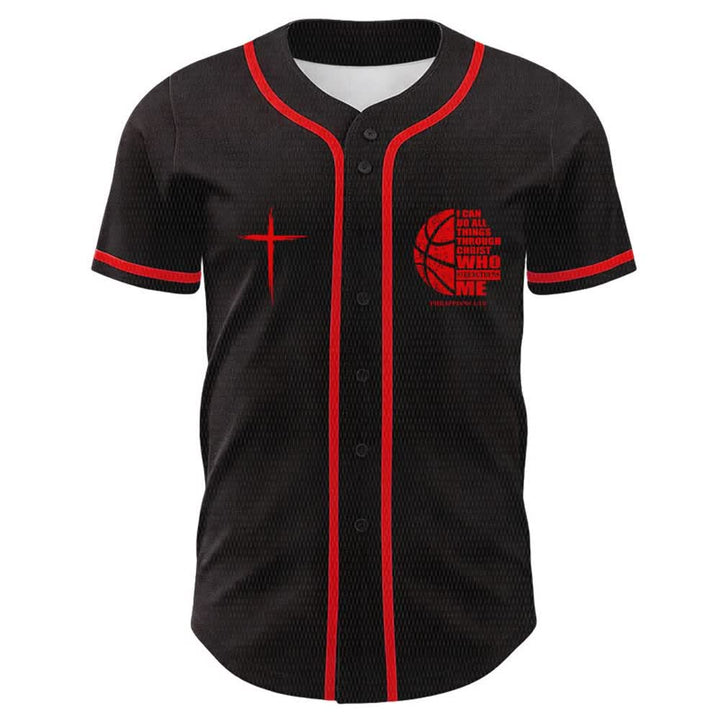 Christianartworkshop Basketball I Can Do All Things Through Christ Unisex Baseball Jersey - image 14