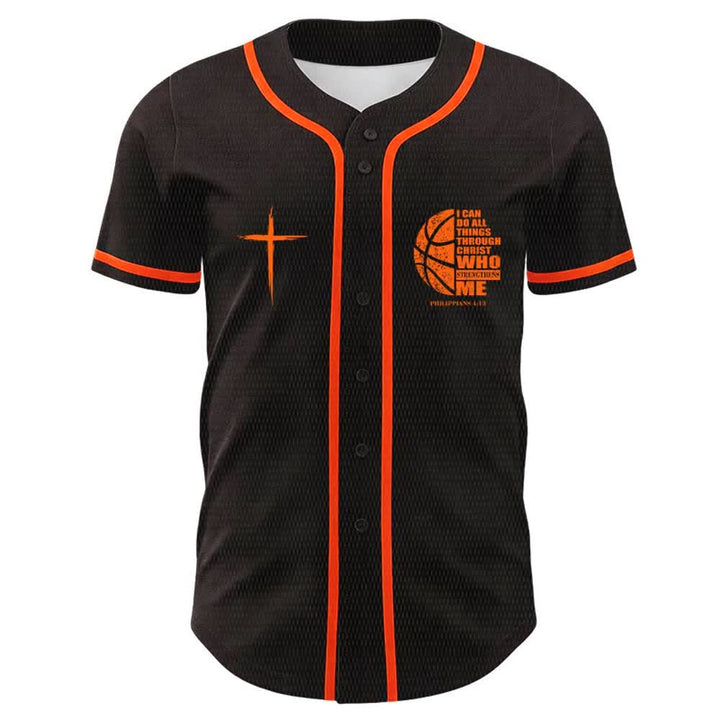 Christianartworkshop Basketball I Can Do All Things Through Christ Unisex Baseball Jersey - image 17