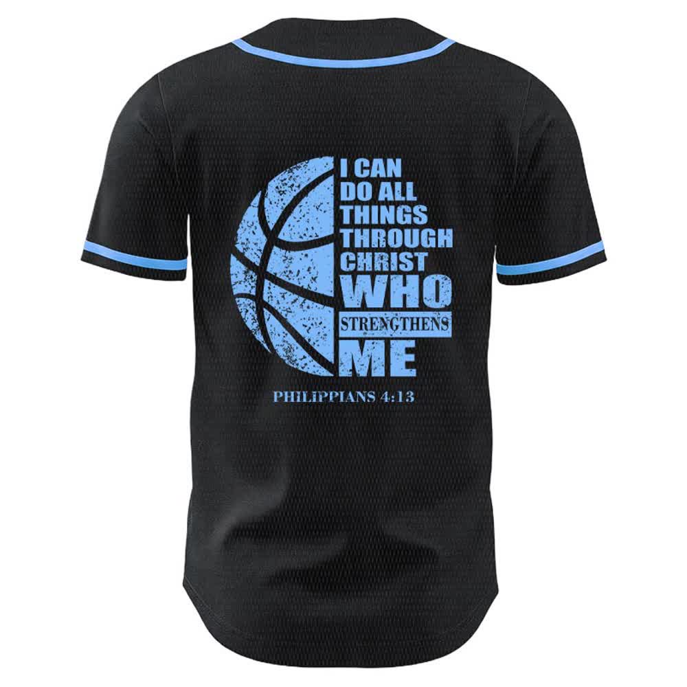 Christianartworkshop Basketball I Can Do All Things Through Christ Unisex Baseball Jersey - image 7