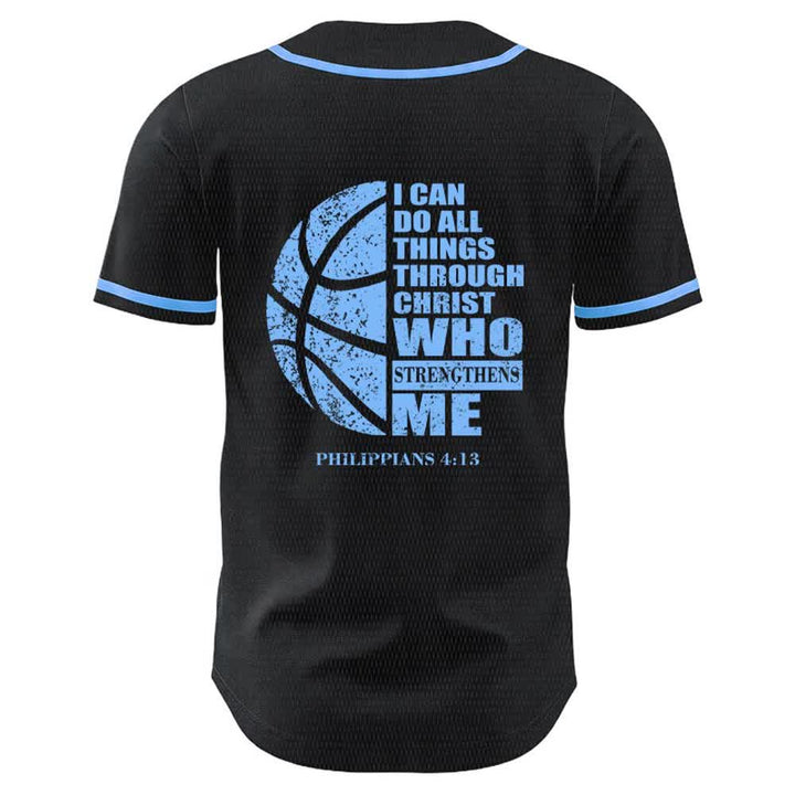 Christianartworkshop Basketball I Can Do All Things Through Christ Unisex Baseball Jersey - image 7