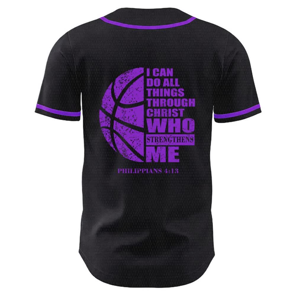 Christianartworkshop Basketball I Can Do All Things Through Christ Unisex Baseball Jersey - image 22