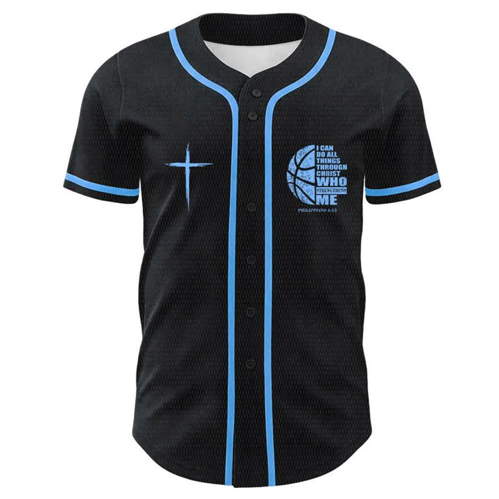 Christianartworkshop Basketball I Can Do All Things Through Christ Unisex Baseball Jersey - image 8