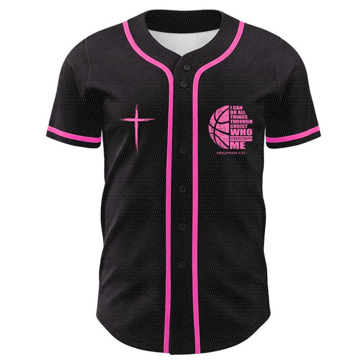 Christianartworkshop Basketball I Can Do All Things Through Christ Unisex Baseball Jersey - image 5