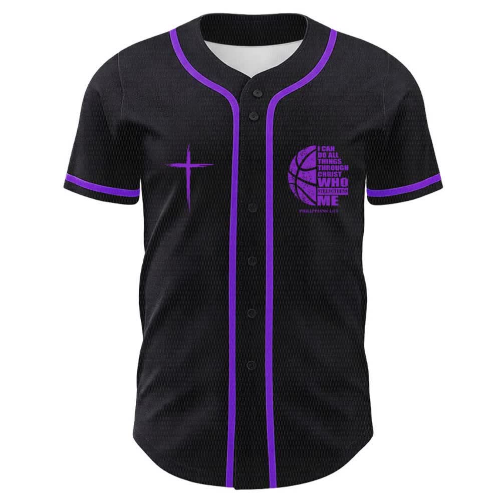 Christianartworkshop Basketball I Can Do All Things Through Christ Unisex Baseball Jersey - image 23