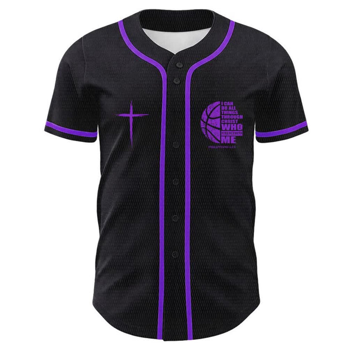 Christianartworkshop Basketball I Can Do All Things Through Christ Unisex Baseball Jersey - image 23