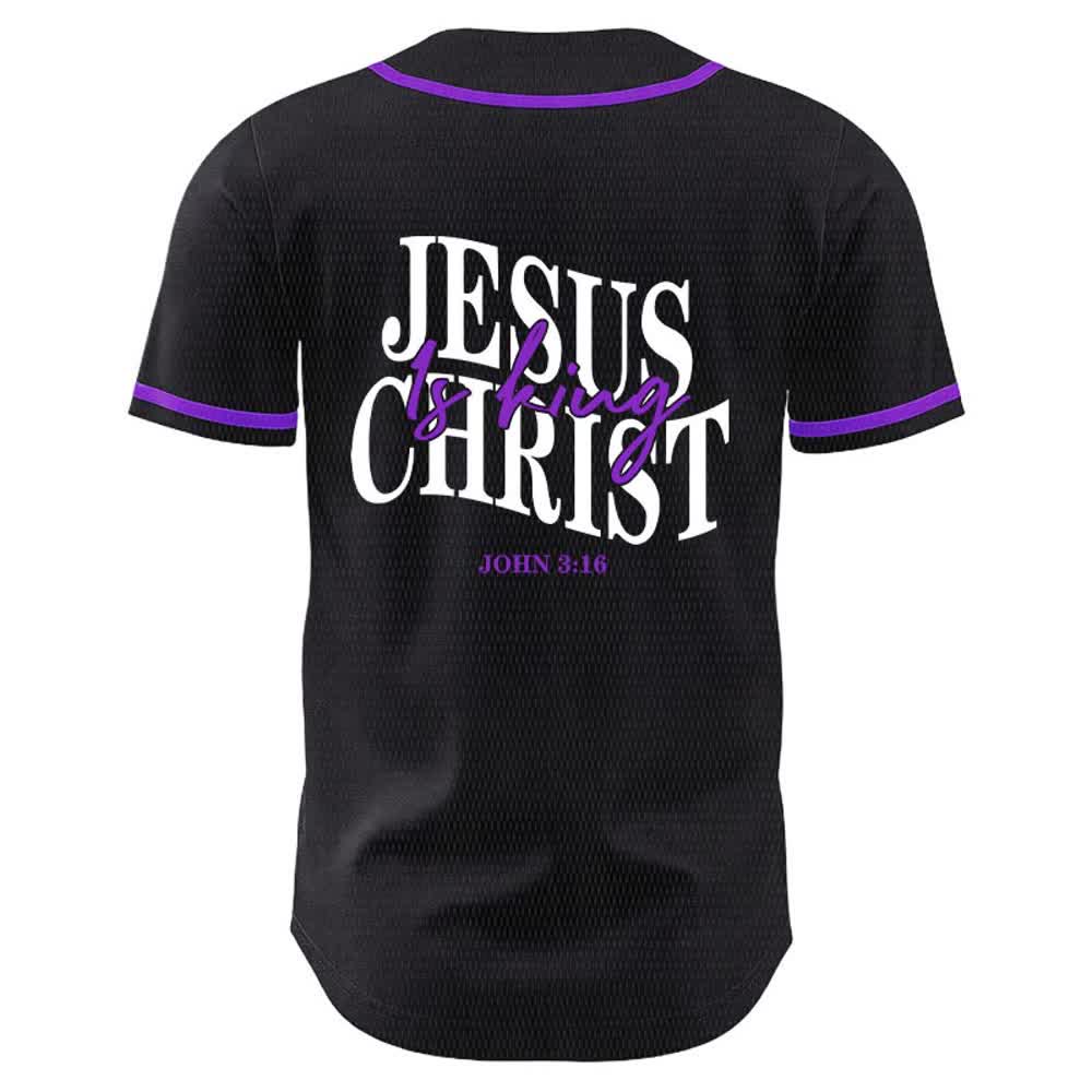 Christianartworkshop Jesus Is King John 3:16 Unisex Baseball Jersey - image 22