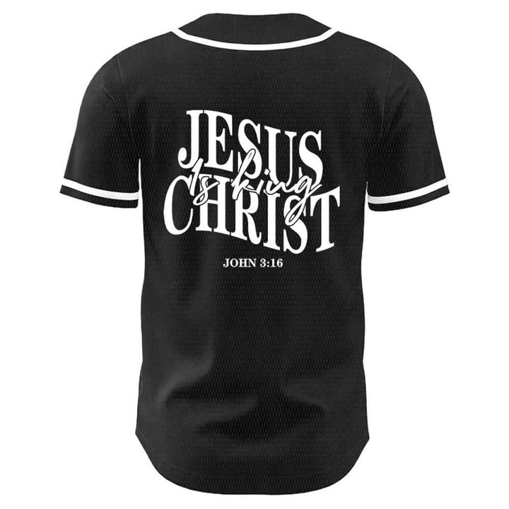 Christianartworkshop Jesus Is King John 3:16 Unisex Baseball Jersey - image 4