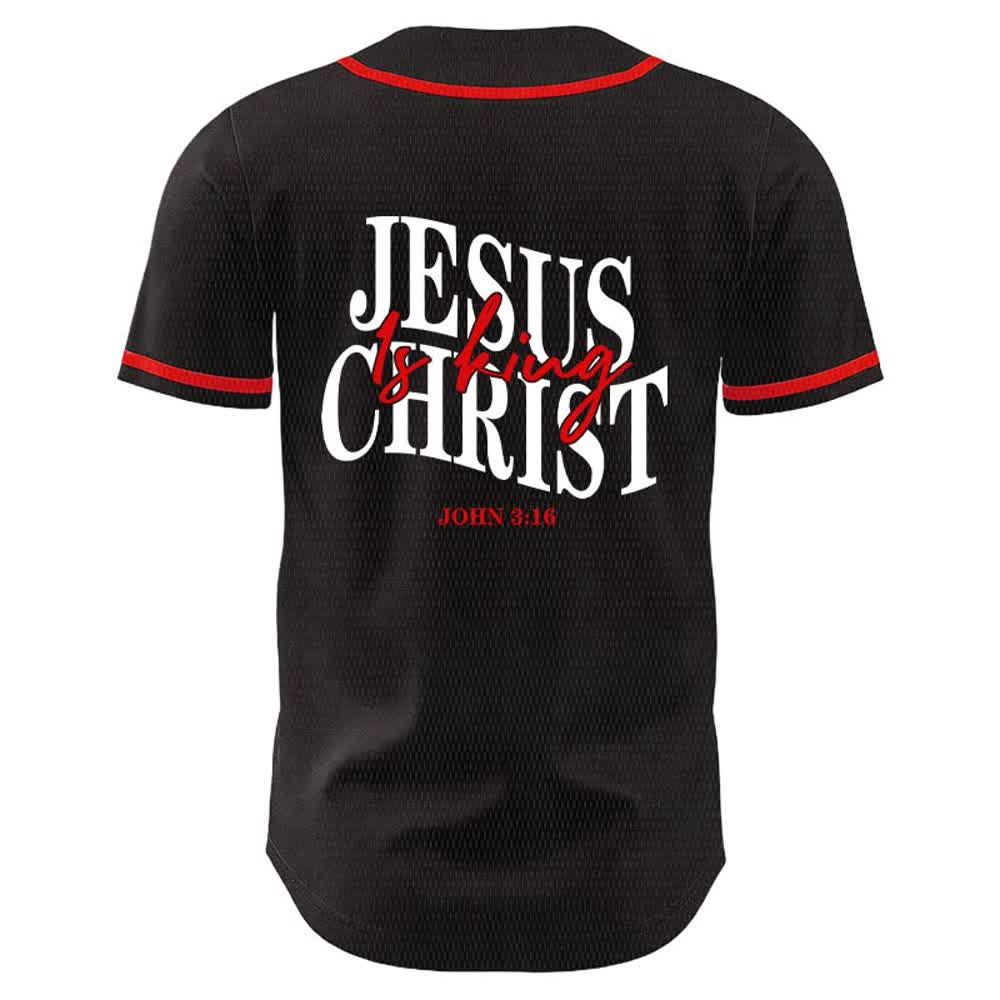 Christianartworkshop Jesus Is King John 3:16 Unisex Baseball Jersey - image 13