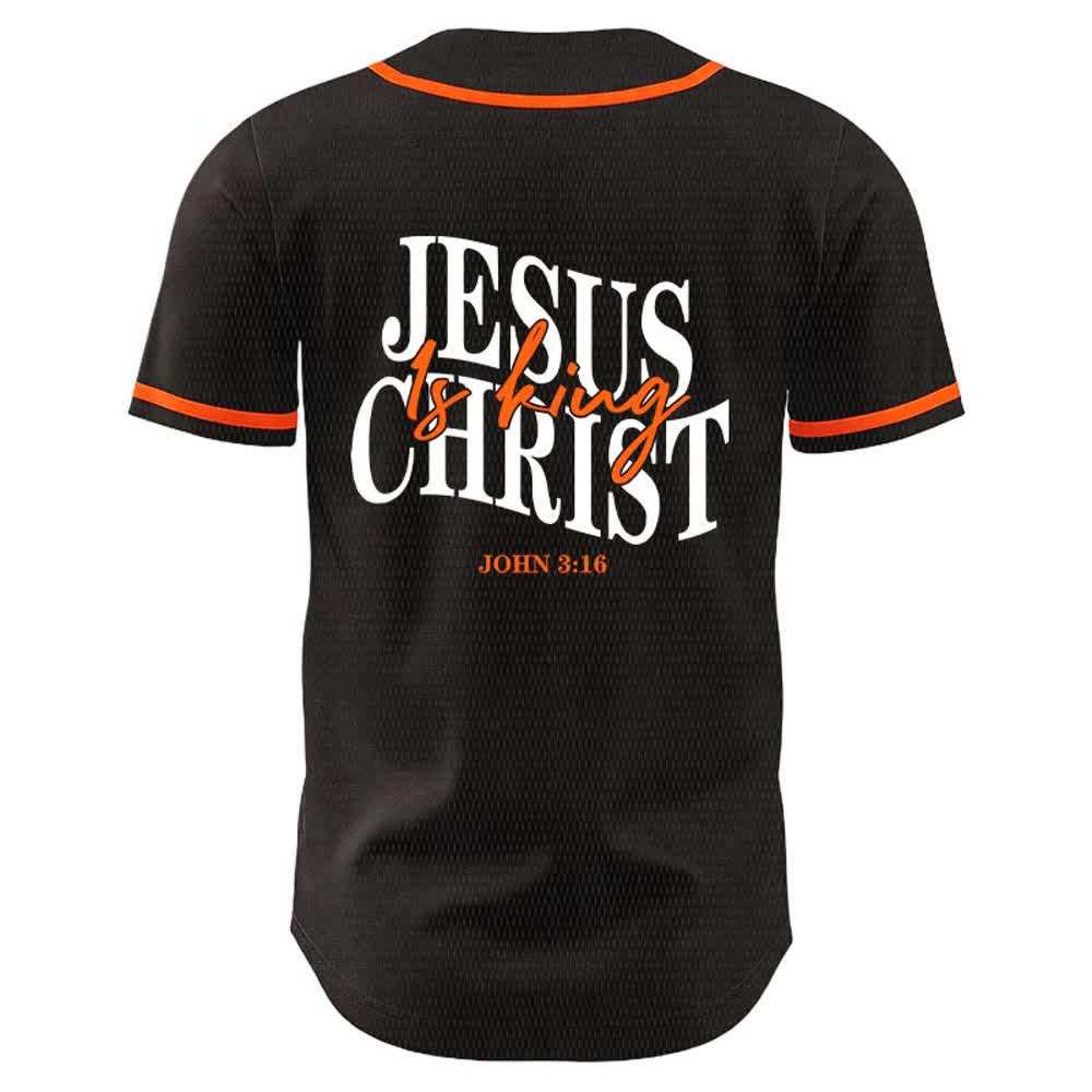 Christianartworkshop Jesus Is King John 3:16 Unisex Baseball Jersey - image 16