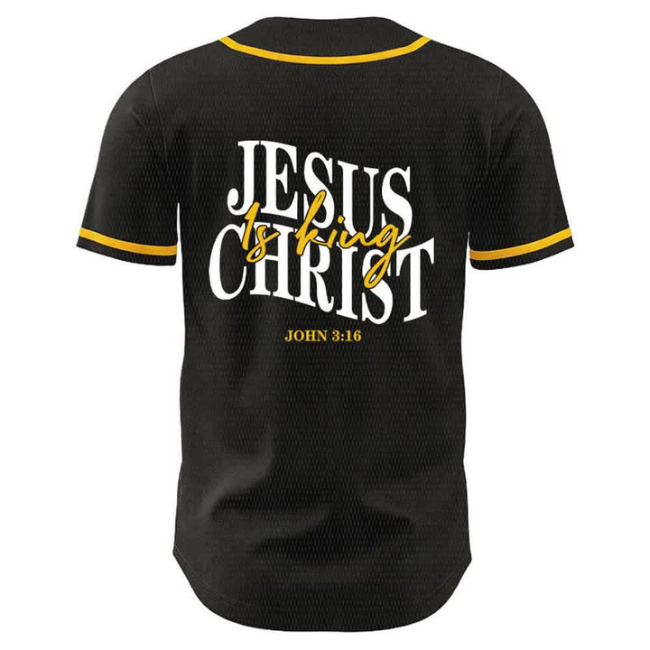 Christianartworkshop Jesus Is King John 3:16 Unisex Baseball Jersey - image 1