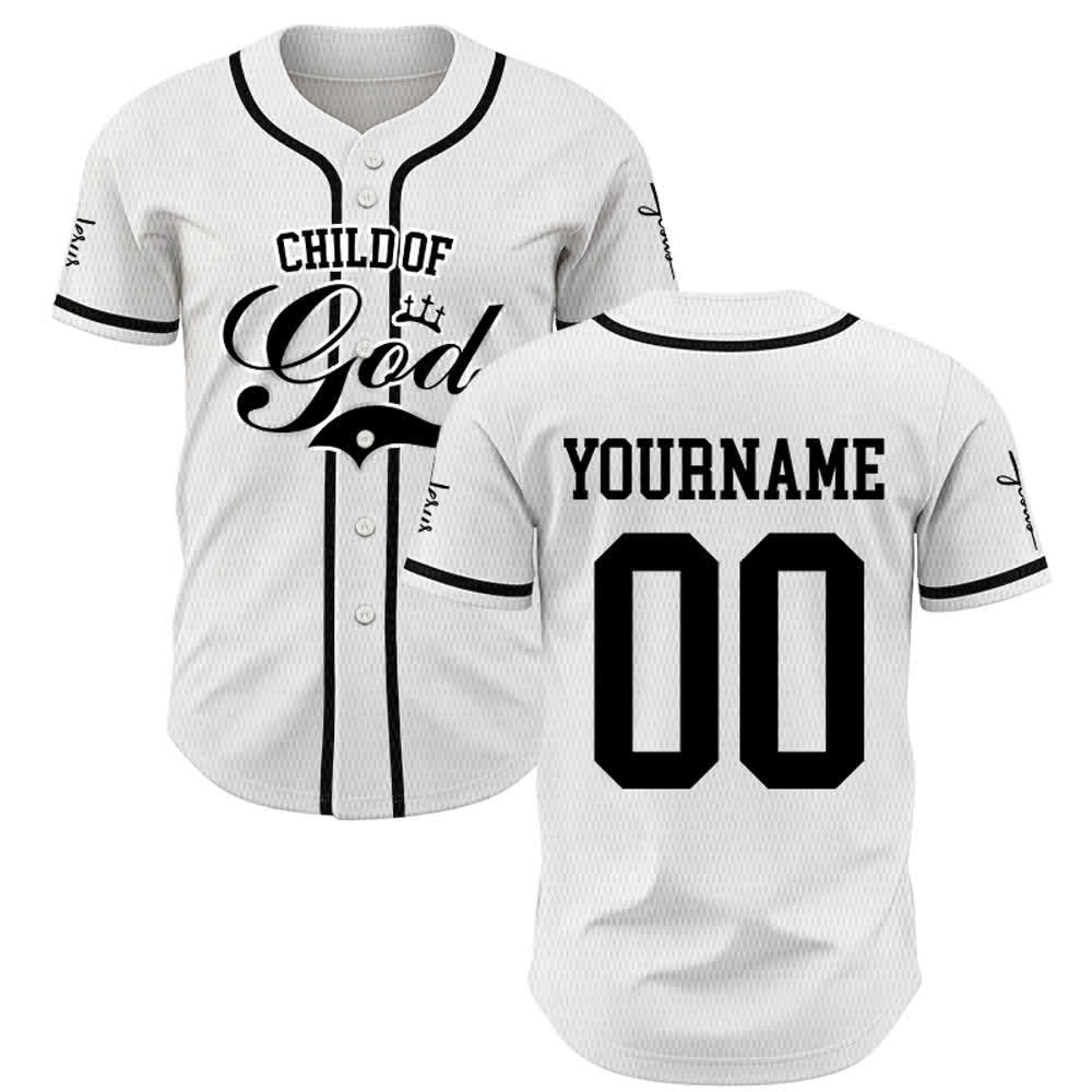 Christianartworkshop Child Of God Personalized Name Number Unisex Custom Baseball Jersey - image 1