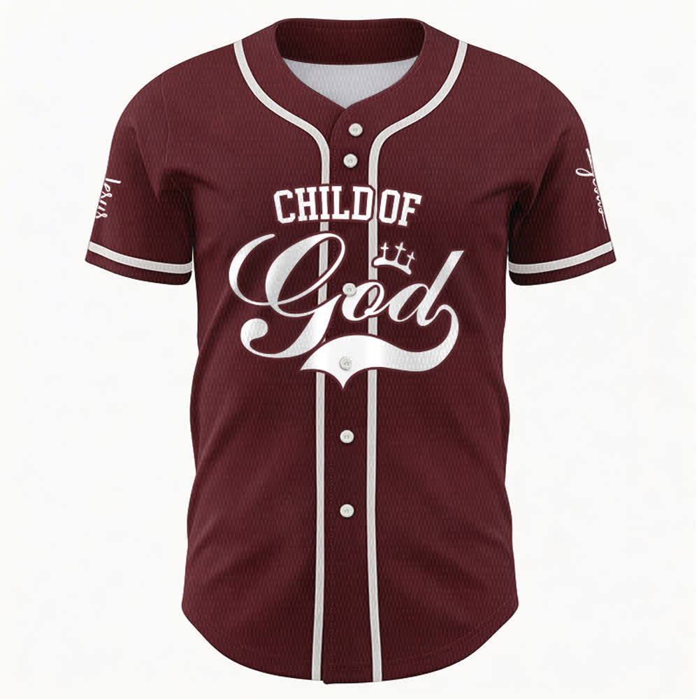 Christianartworkshop Child Of God Personalized Name Number Unisex Custom Baseball Jersey - image 25