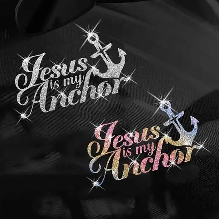 Christianartworkshop Jesus Is My Anchor Shiny Christian Car Sticker - image 3