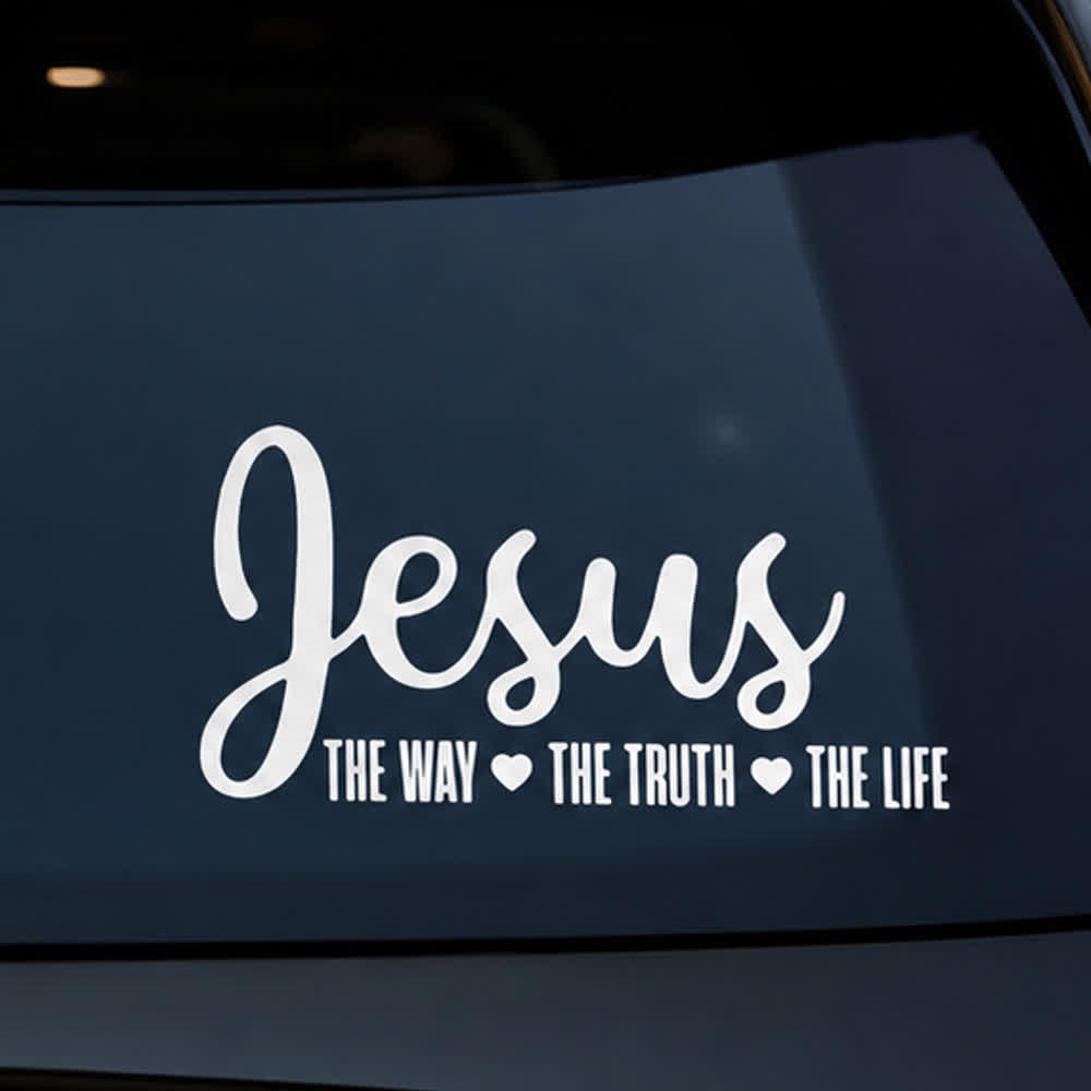 Christianartworkshop Jesus The Way The Truth The Life Religious Faith Car Sticker - image 4