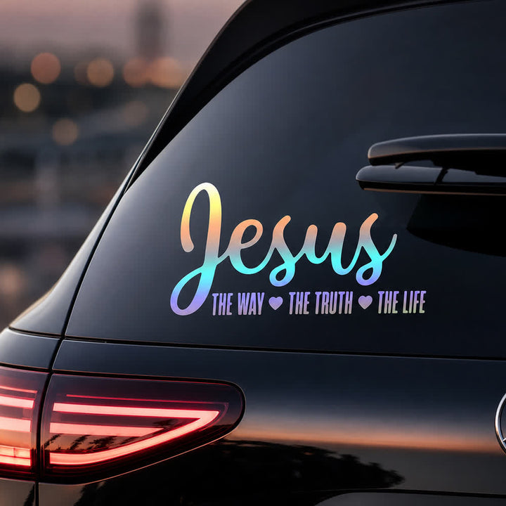 Christianartworkshop Jesus The Way The Truth The Life Religious Faith Car Sticker - image 2