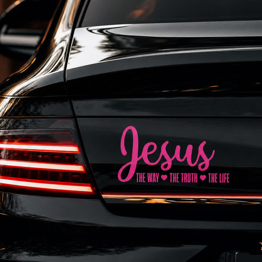 Christianartworkshop Jesus The Way The Truth The Life Religious Faith Car Sticker - image 7