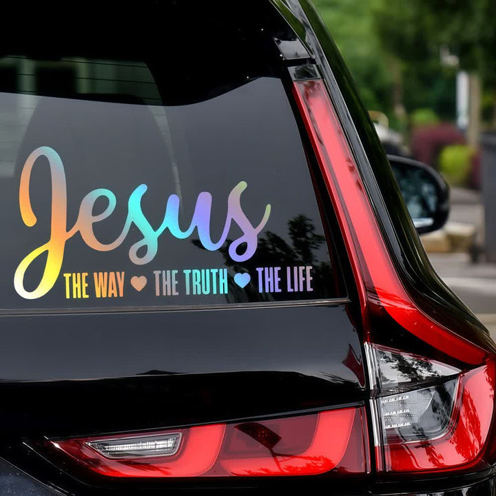 Christianartworkshop Jesus The Way The Truth The Life Religious Faith Car Sticker - image 1