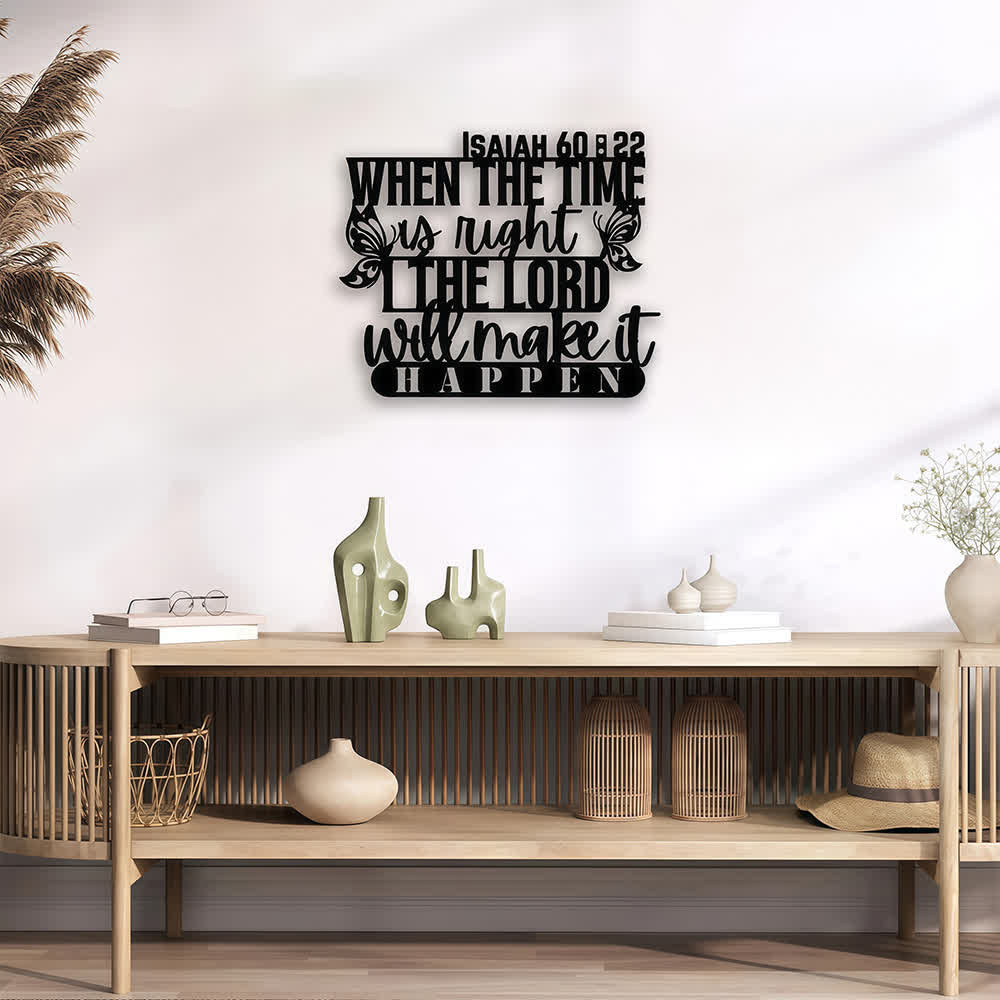 Christianartworkshop Isaiah 60:22 Butterfly Accent Scripture Mixed Font Metal Wall Decor: Symbol of Trust in Divine Timing - image 4