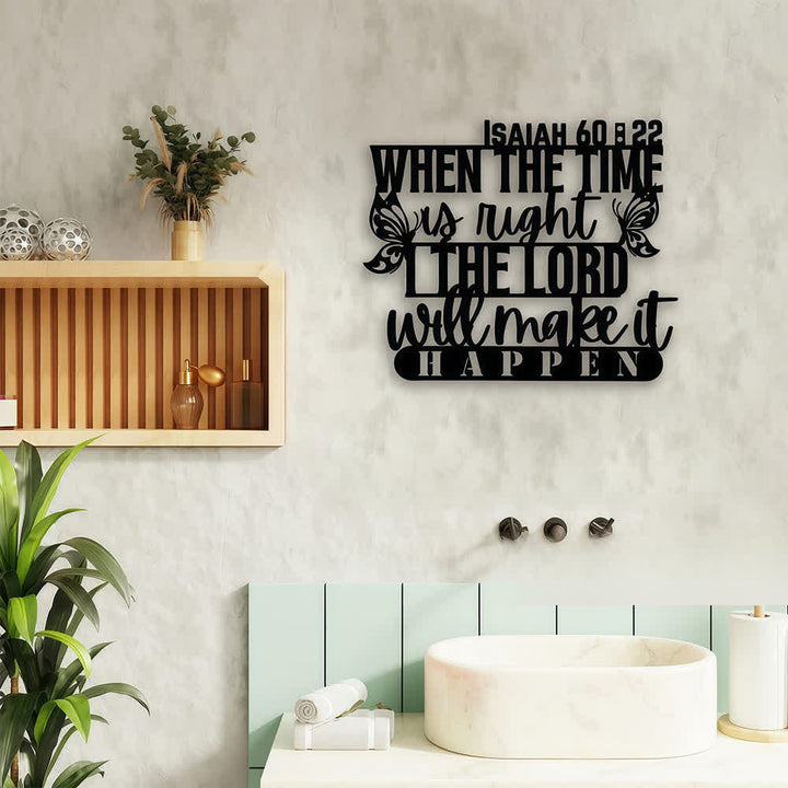 Christianartworkshop Isaiah 60:22 Butterfly Accent Scripture Mixed Font Metal Wall Decor: Symbol of Trust in Divine Timing - image 5