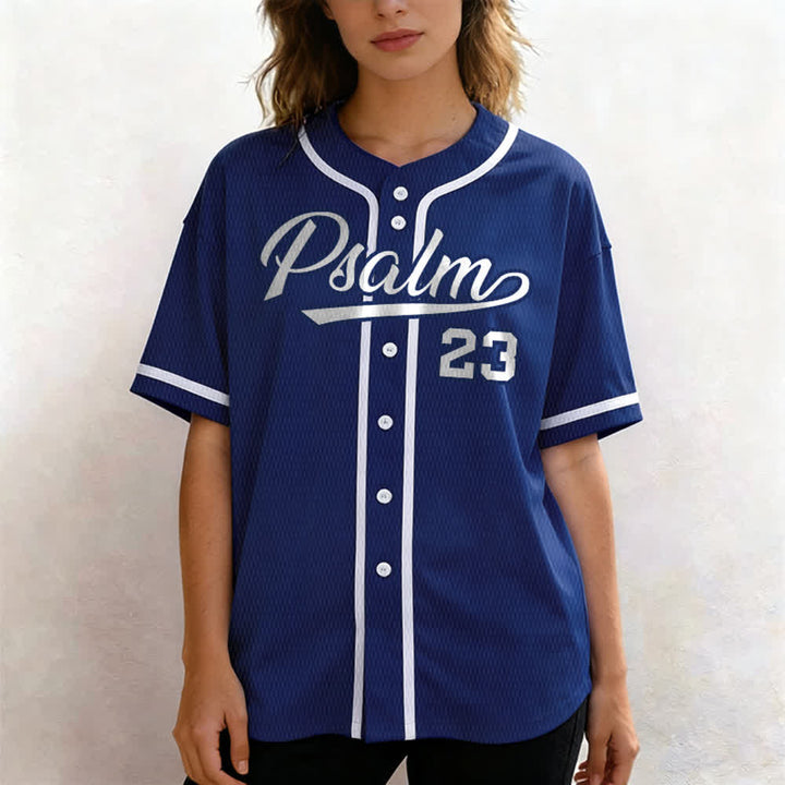 Christianartworkshop Retro Sport Style Psalm 23 Unisex Baseball Jersey - image 5