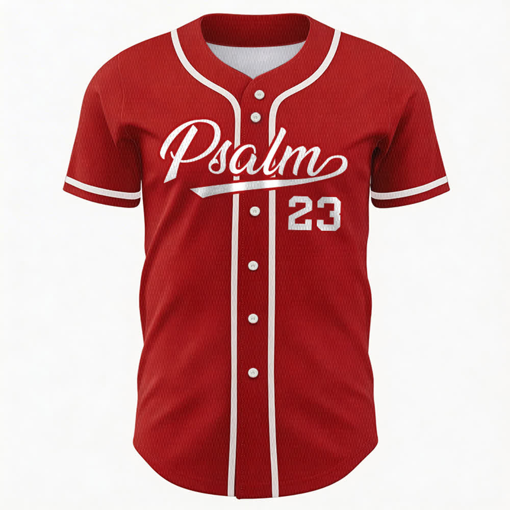 Christianartworkshop Retro Sport Style Psalm 23 Unisex Baseball Jersey - image 22