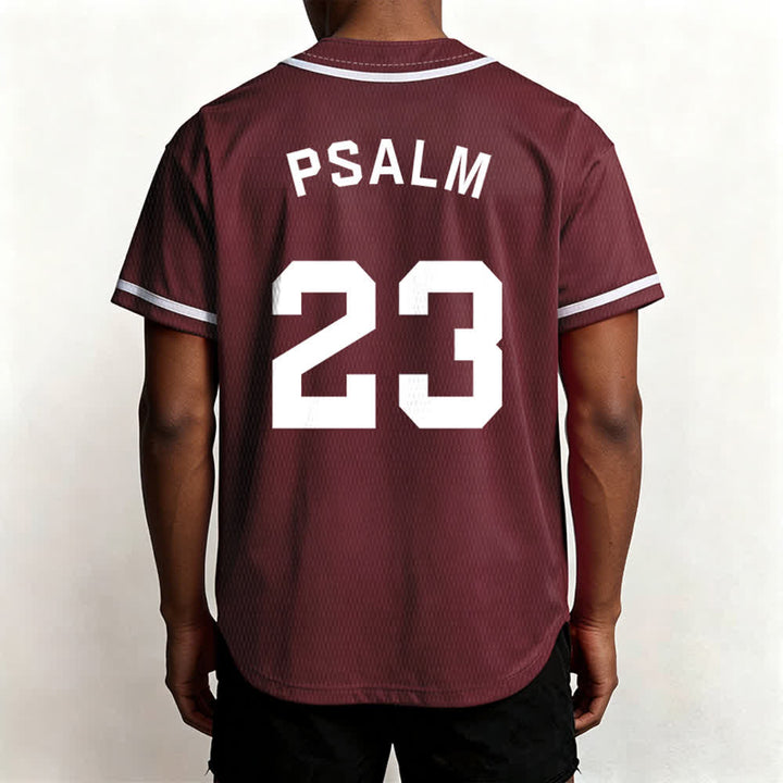Christianartworkshop Retro Sport Style Psalm 23 Unisex Baseball Jersey - image 34