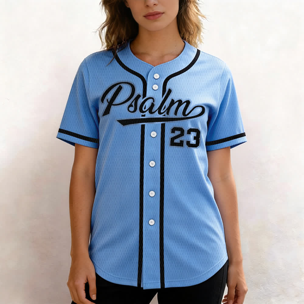 Christianartworkshop Retro Sport Style Psalm 23 Unisex Baseball Jersey - image 40