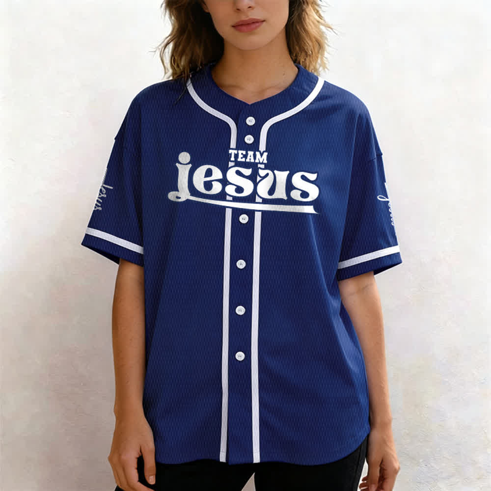Christianartworkshop Bold Team Jesus Custom Name Number Unisex Custom Baseball Jersey - image 5