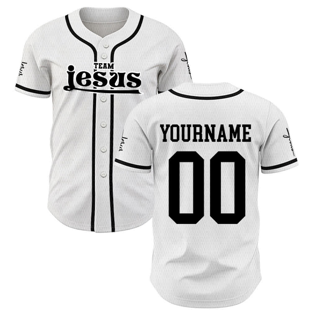 Christianartworkshop Bold Team Jesus Custom Name Number Unisex Custom Baseball Jersey - image 8