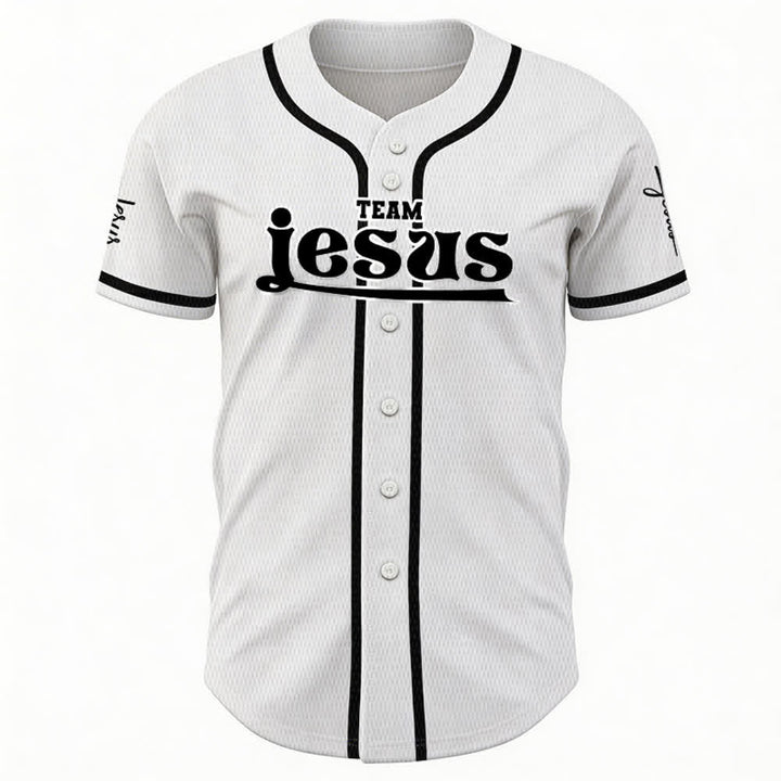 Christianartworkshop Bold Team Jesus Custom Name Number Unisex Custom Baseball Jersey - image 9