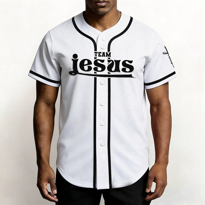 Christianartworkshop Bold Team Jesus Custom Name Number Unisex Custom Baseball Jersey - image 13