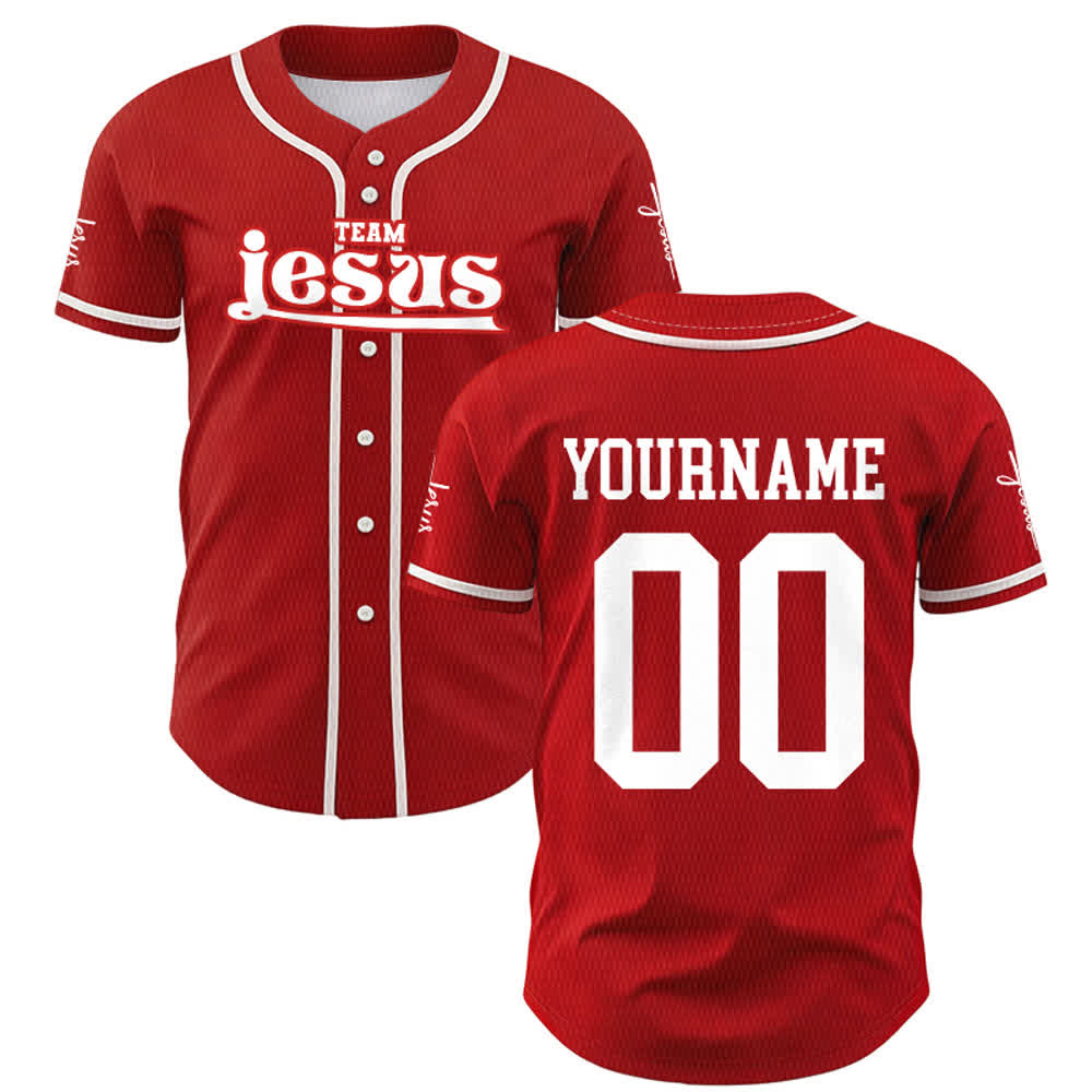 Christianartworkshop Bold Team Jesus Custom Name Number Unisex Custom Baseball Jersey - image 23