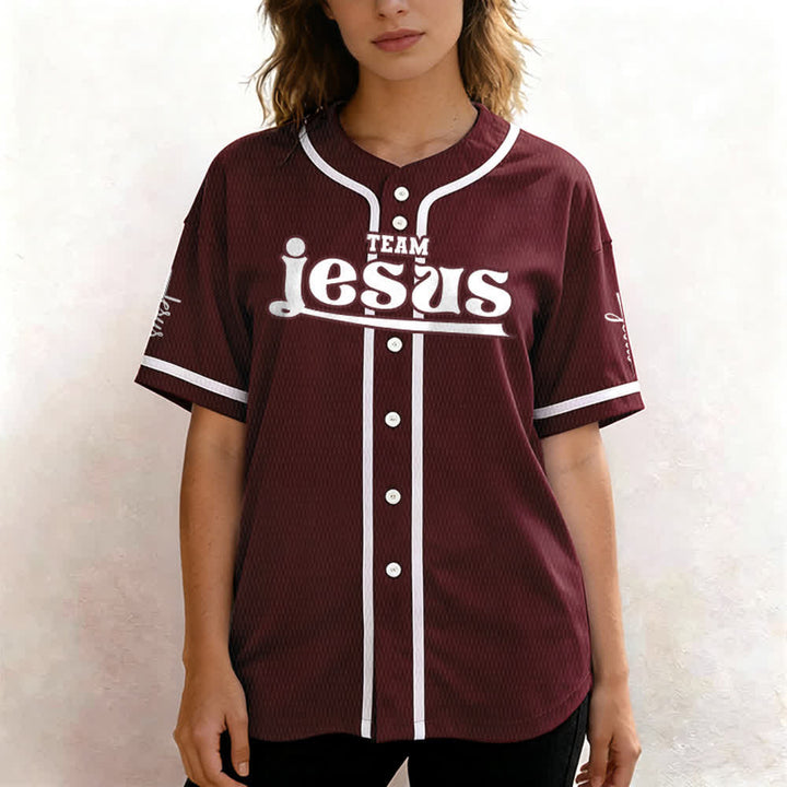 Christianartworkshop Bold Team Jesus Custom Name Number Unisex Custom Baseball Jersey - image 34