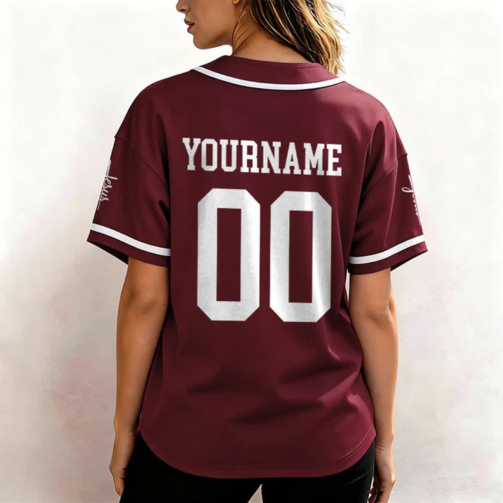 Christianartworkshop Bold Team Jesus Custom Name Number Unisex Custom Baseball Jersey - image 35