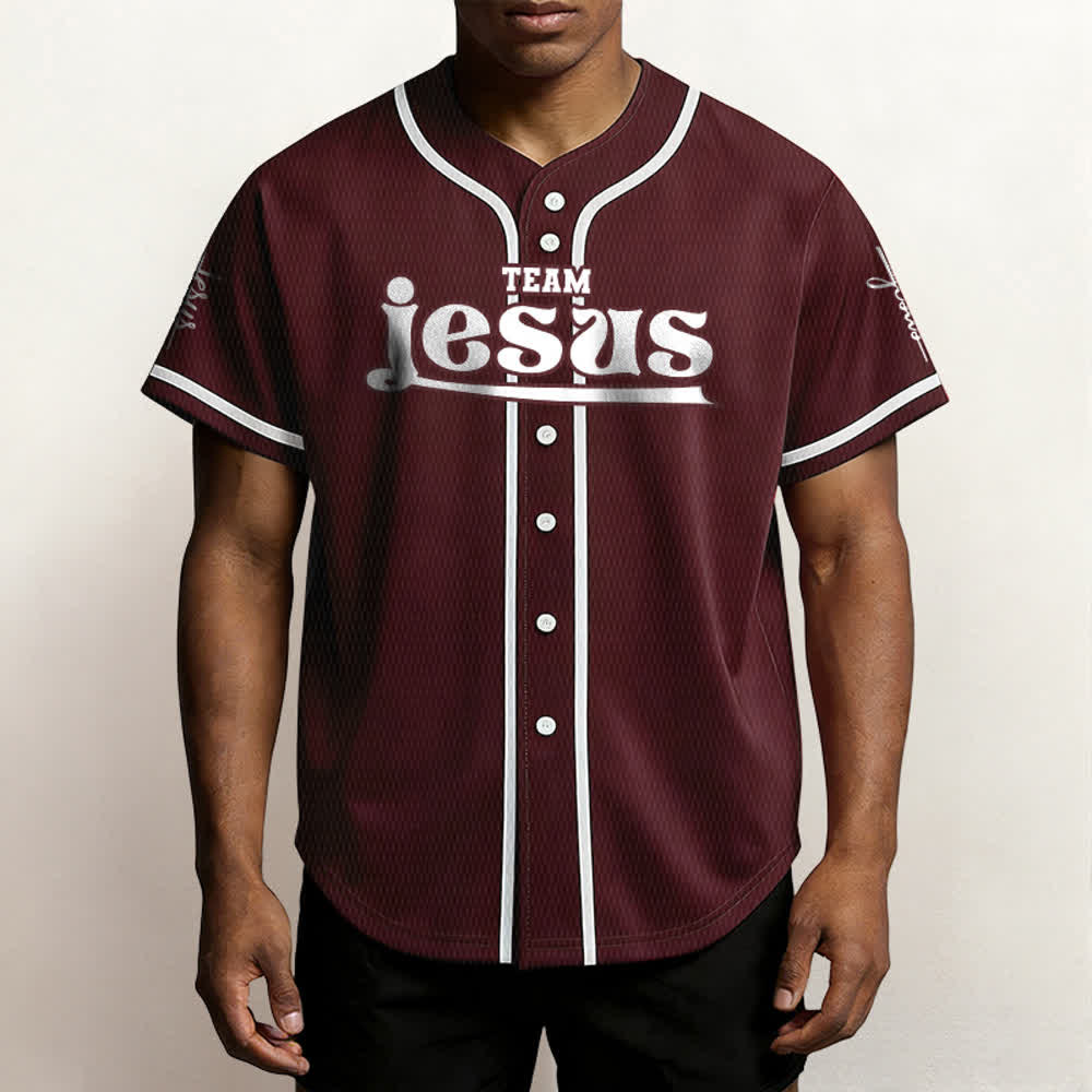 Christianartworkshop Bold Team Jesus Custom Name Number Unisex Custom Baseball Jersey - image 33