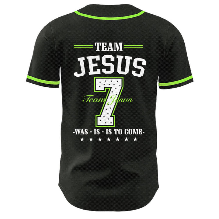 Christianartworkshop Team Jesus Number 7 Was Is Is To Come Unisex Baseball Jersey - image 19