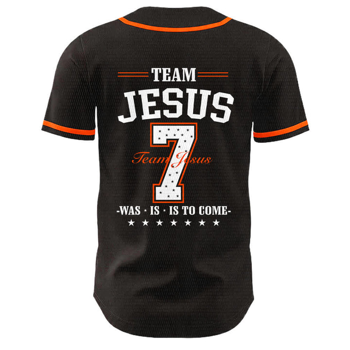 Christianartworkshop Team Jesus Number 7 Was Is Is To Come Unisex Baseball Jersey - image 16