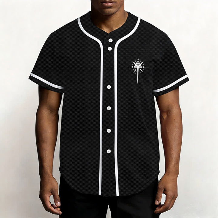 Christianartworkshop Jesus Is King Angel Wings Cross Faith Statement Custom Baseball Jersey - image 6