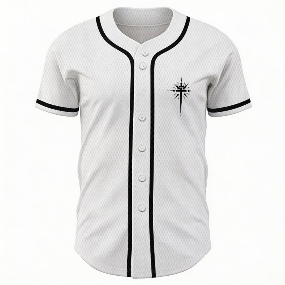 Christianartworkshop Jesus Is King Angel Wings Cross Faith Statement Custom Baseball Jersey - image 23