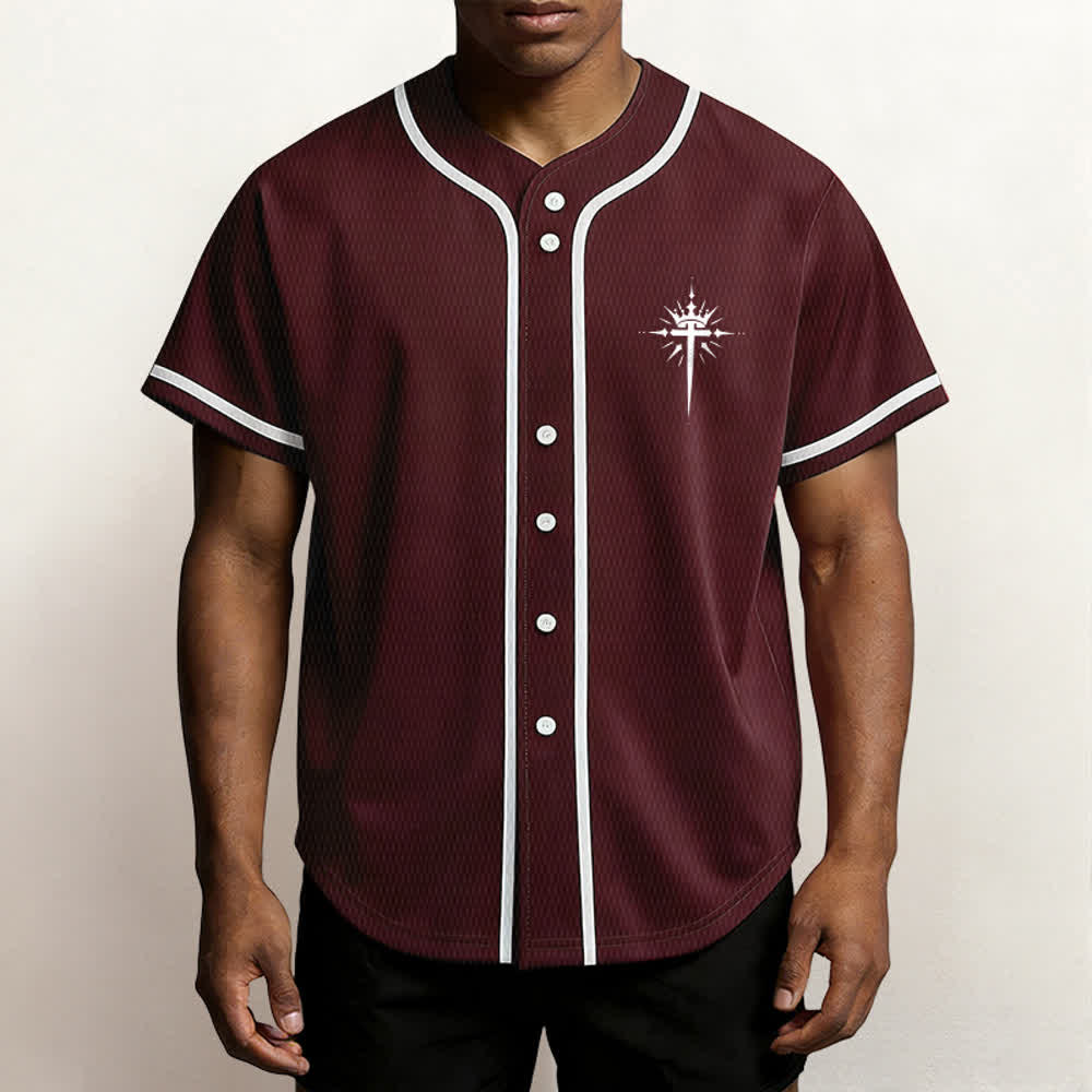 Christianartworkshop Jesus Is King Angel Wings Cross Faith Statement Custom Baseball Jersey - image 41