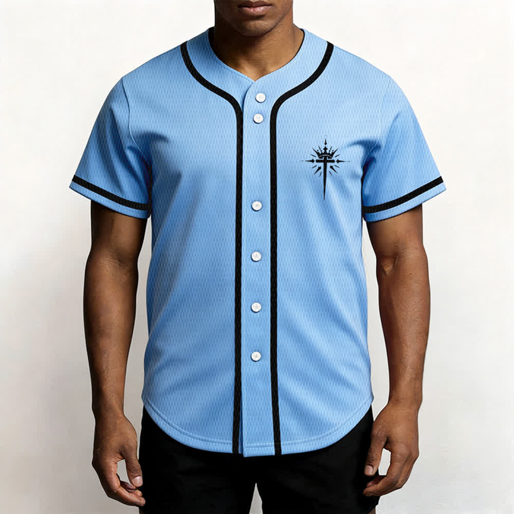 Christianartworkshop Jesus Is King Angel Wings Cross Faith Statement Custom Baseball Jersey - image 48