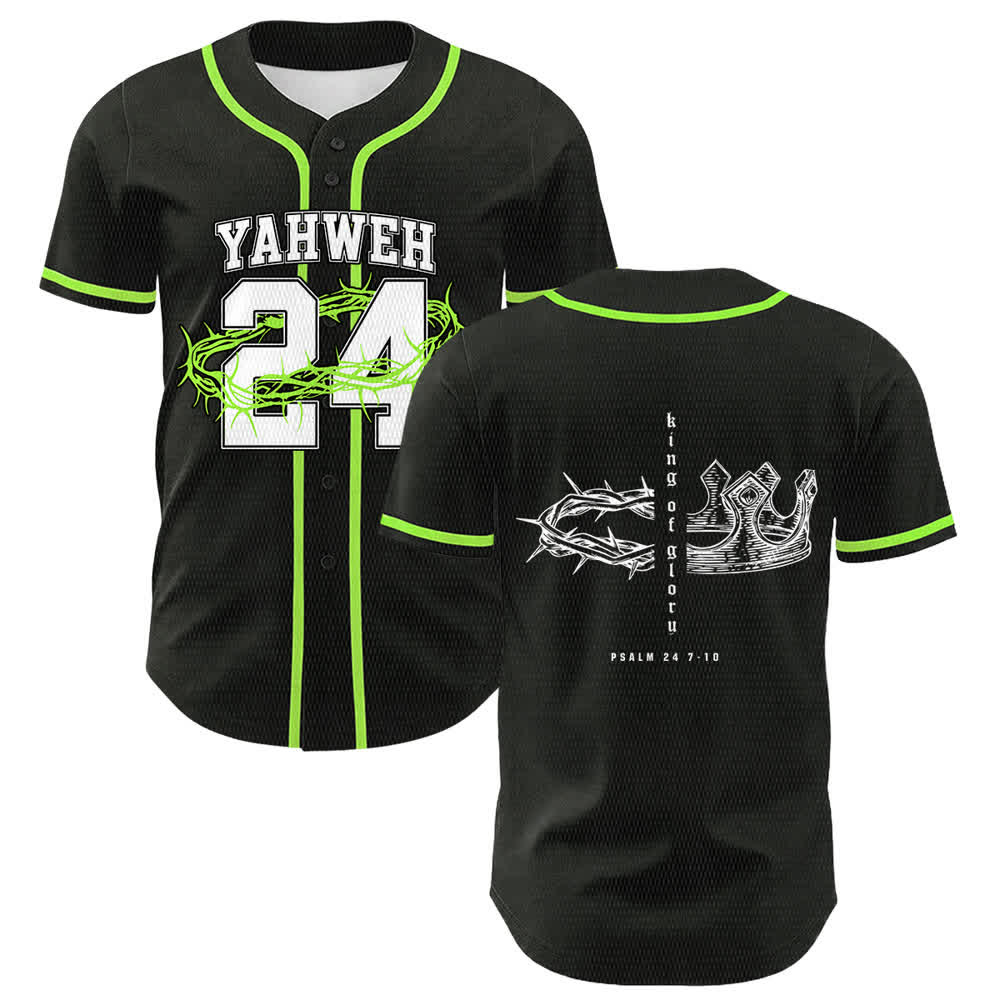 Christianartworkshop Yahweh 24 King Of Glory Psalm 24 Unisex Baseball Jersey - Light Green - 5XL - image 18