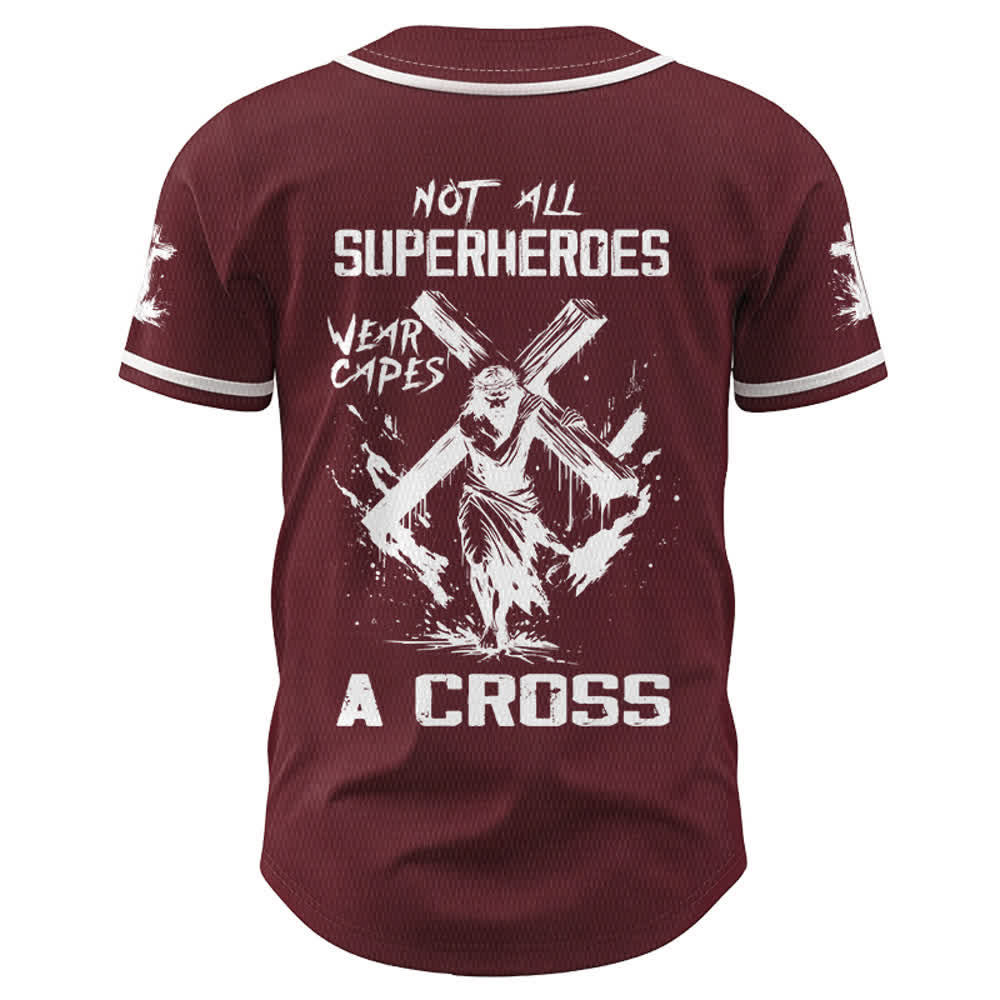 Christianartworkshop Not All Superheroes Wear Capes A Cross Unisex Baseball Jersey - image 22