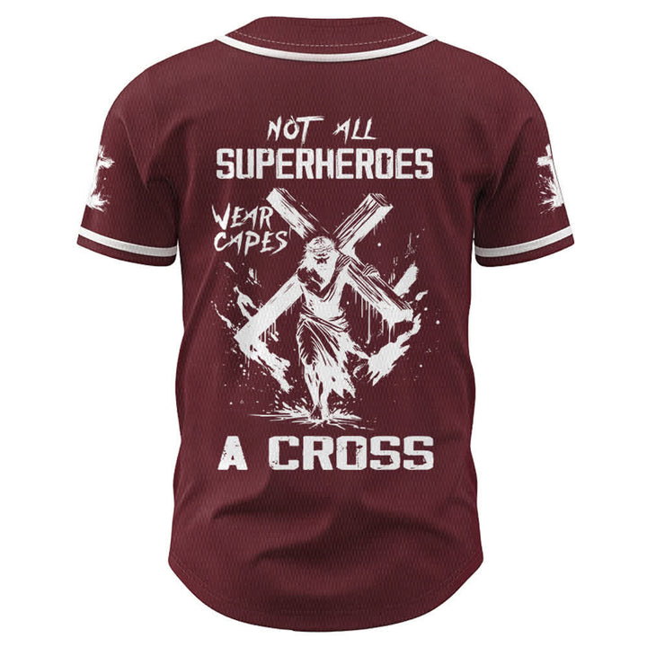 Christianartworkshop Not All Superheroes Wear Capes A Cross Unisex Baseball Jersey - image 22